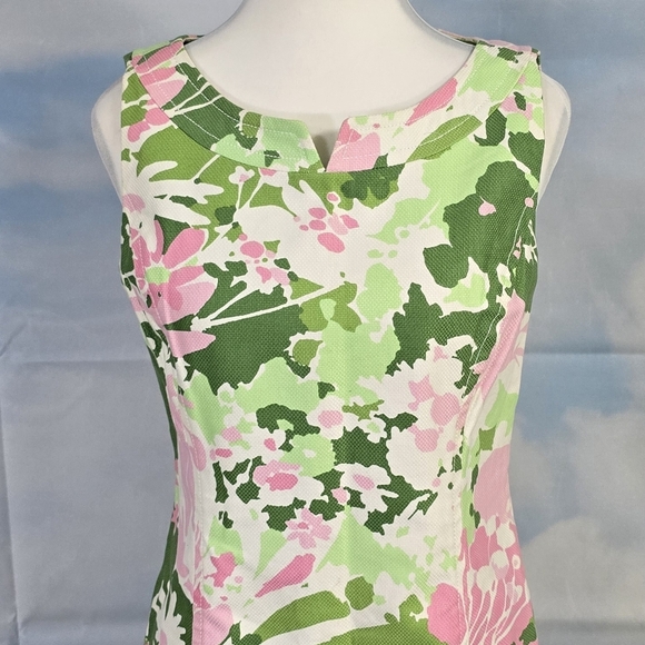 TALBOTS | 100% COTTON WOVEN CANVAS SLEEVELESS PENCIL DRESS - Picture 10 of 15